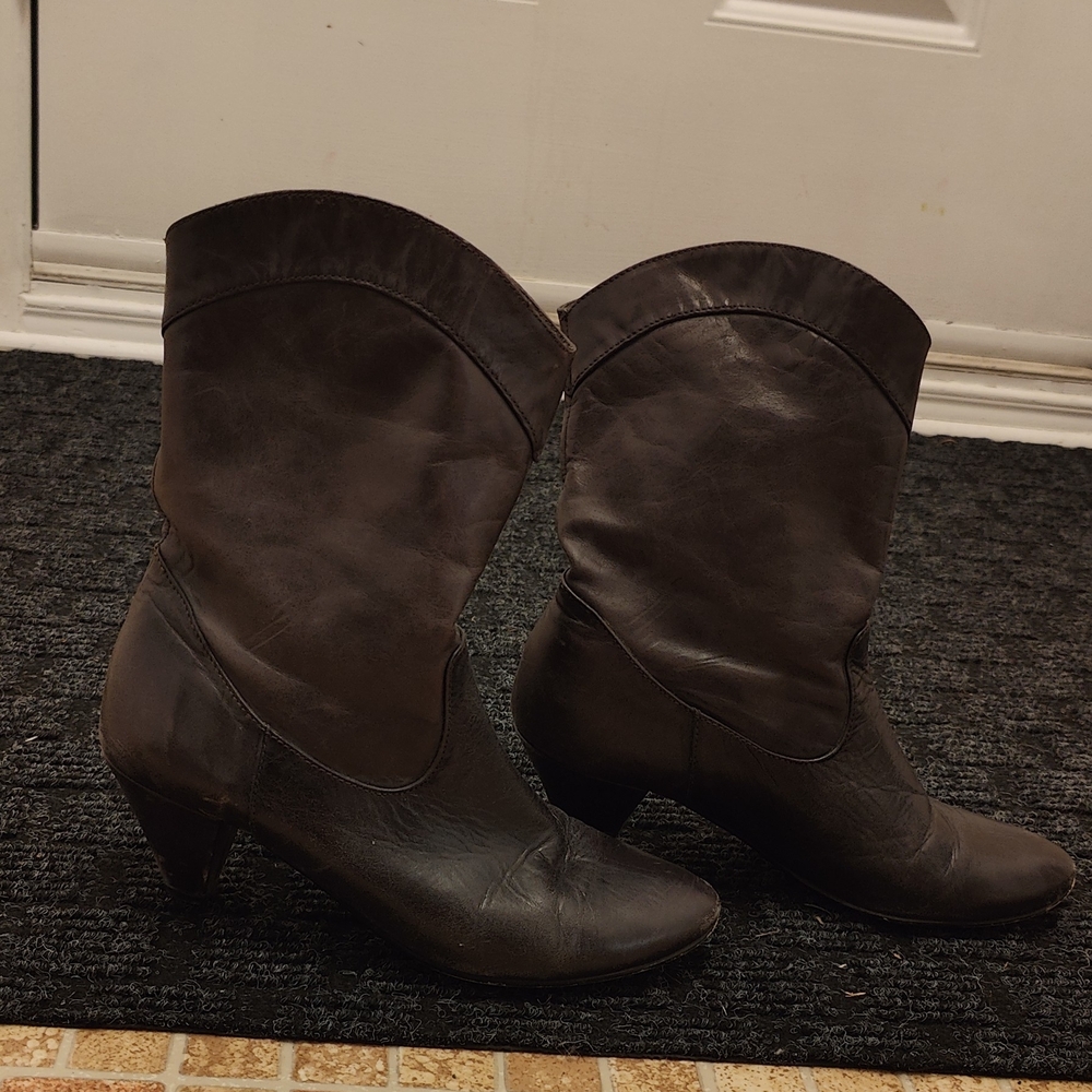 Women's Black Leather Boots